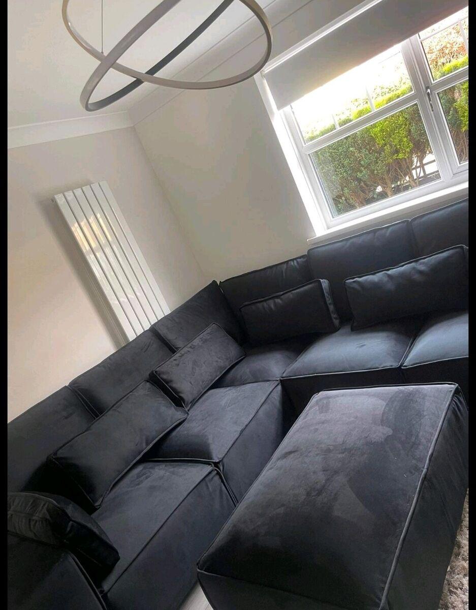 Borios Luxury Sofa Collection – U-Shape, 2C2, 3+2 Seater Modern Fabric Sofa 12