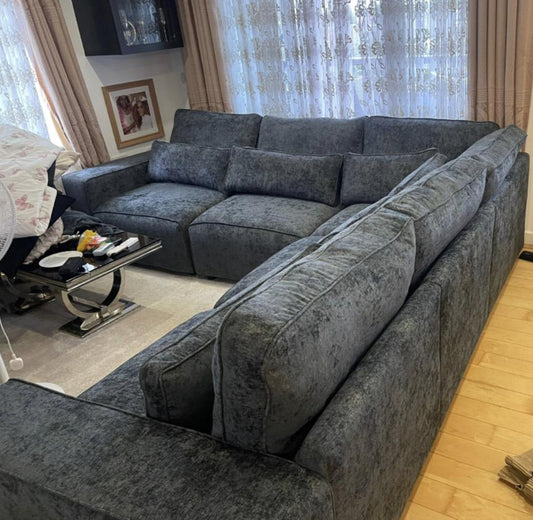 Borios Luxury Sofa Collection – U-Shape, 2C2, 3+2 Seater Modern Fabric Sofa 9