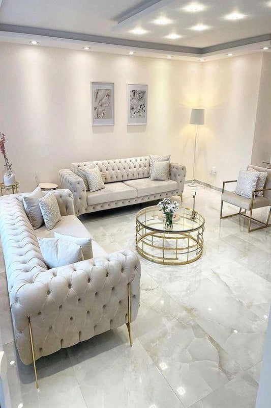 Chesterfield Luxury Sofa – Classic Tufted Design | U-Shape, 2C2, 3+2 Seater 10